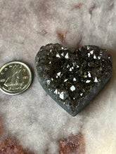 Load image into Gallery viewer, Amethyst druzy heart 2
