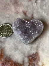 Load image into Gallery viewer, Amethyst druzy heart 4
