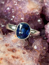 Load image into Gallery viewer, faceted kyanite ring size 9
