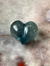 Load image into Gallery viewer, fluorite heart green/blue
