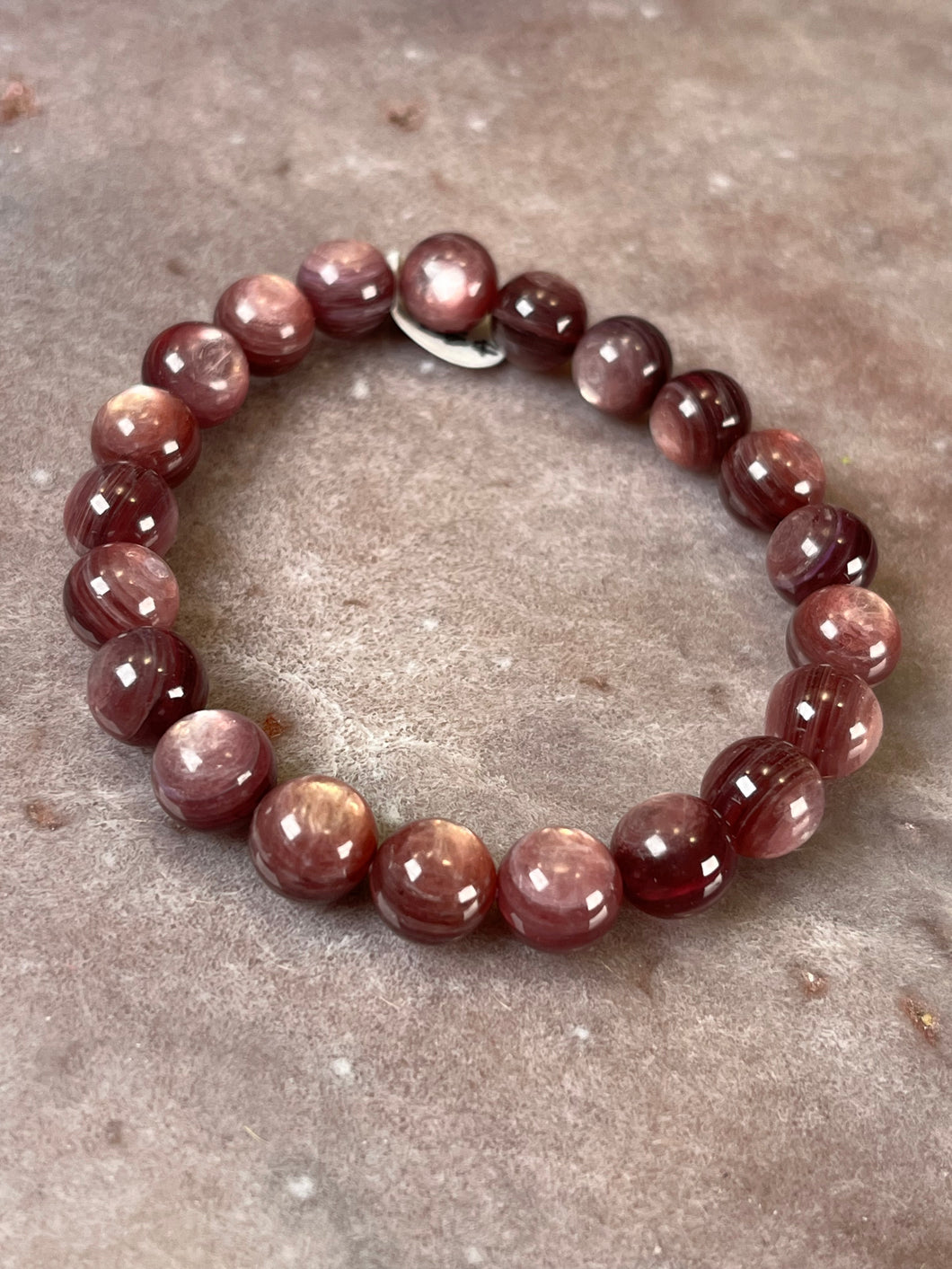 Gem lepidolite bracelet 8mm