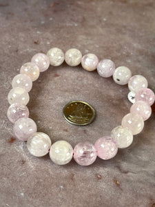 Cats eye kunzite bracelet 10mm