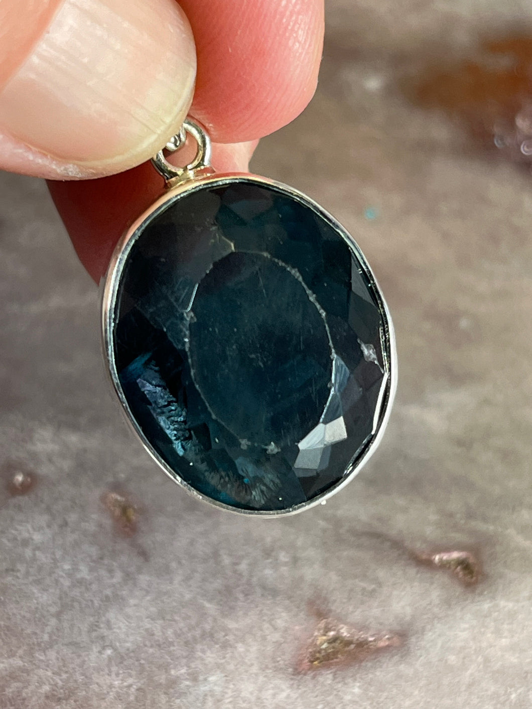 Blue green fluorite pendant 4