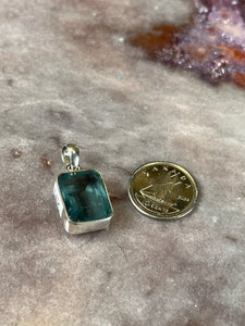 Blue green fluorite pendant 5