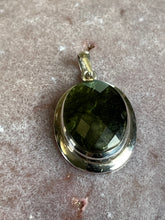 Load image into Gallery viewer, Moldavite faceted pendant 3
