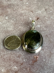 Moldavite faceted pendant 3