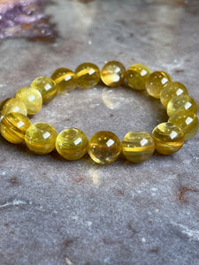 Golden mica bracelet