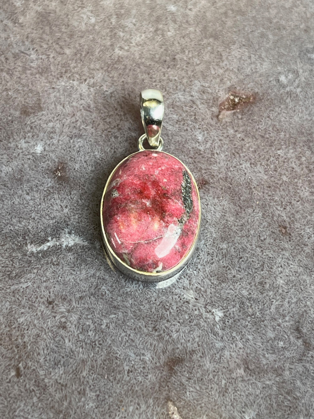 Thulite pendant 2