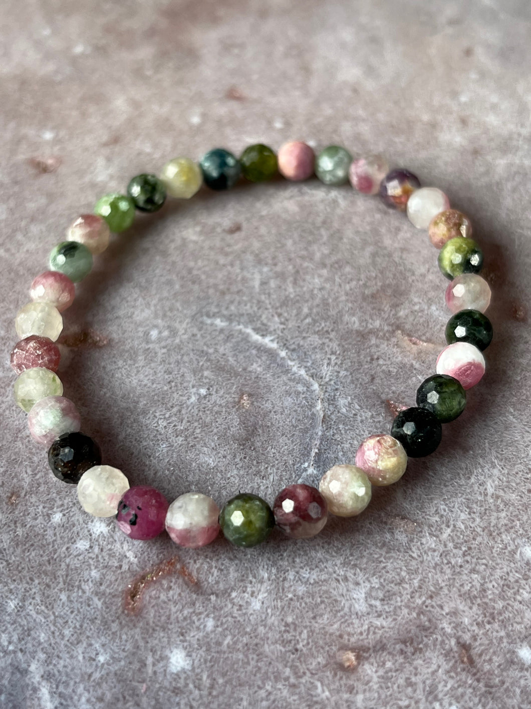 Tourmaline facet bracelet
