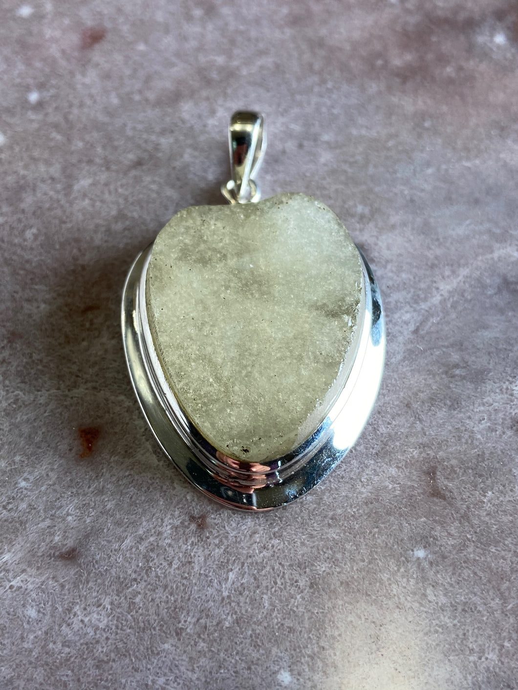 Libyan desert glass pendant 19