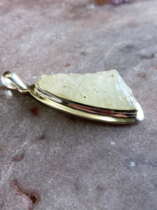 Libyan desert glass pendant 16