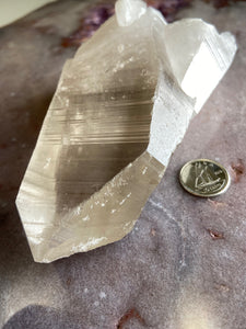 Lemurian smoky quartz 30 - self healed