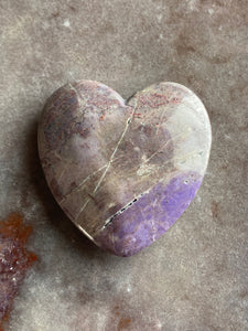 Jade purple & pink heart 13