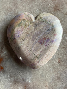 Jade purple & pink heart 16