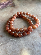 Load image into Gallery viewer, Red aventurine stretchy bracelet
