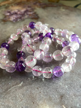 Load image into Gallery viewer, Amethyst and quartz bracelet
