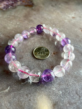 Load image into Gallery viewer, Amethyst and quartz bracelet
