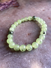 Load image into Gallery viewer, prehnite stretchy bracelet with epidote
