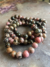 Load image into Gallery viewer, rhodonite stretchy bracelet
