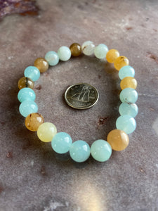 dendritic agate stretchy bracelet