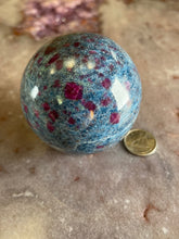 Load image into Gallery viewer, Ruby in kyanite sphere 1

