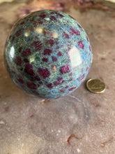 Load image into Gallery viewer, Ruby in kyanite sphere 3

