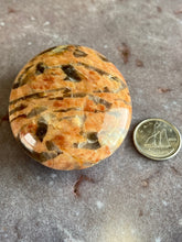 Load image into Gallery viewer, Red Graphic Feldspar palm stone
