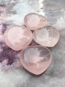 Rose quartz hearts