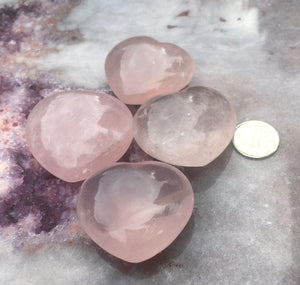 Rose quartz hearts