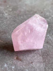 Morganite facet drilled pendant