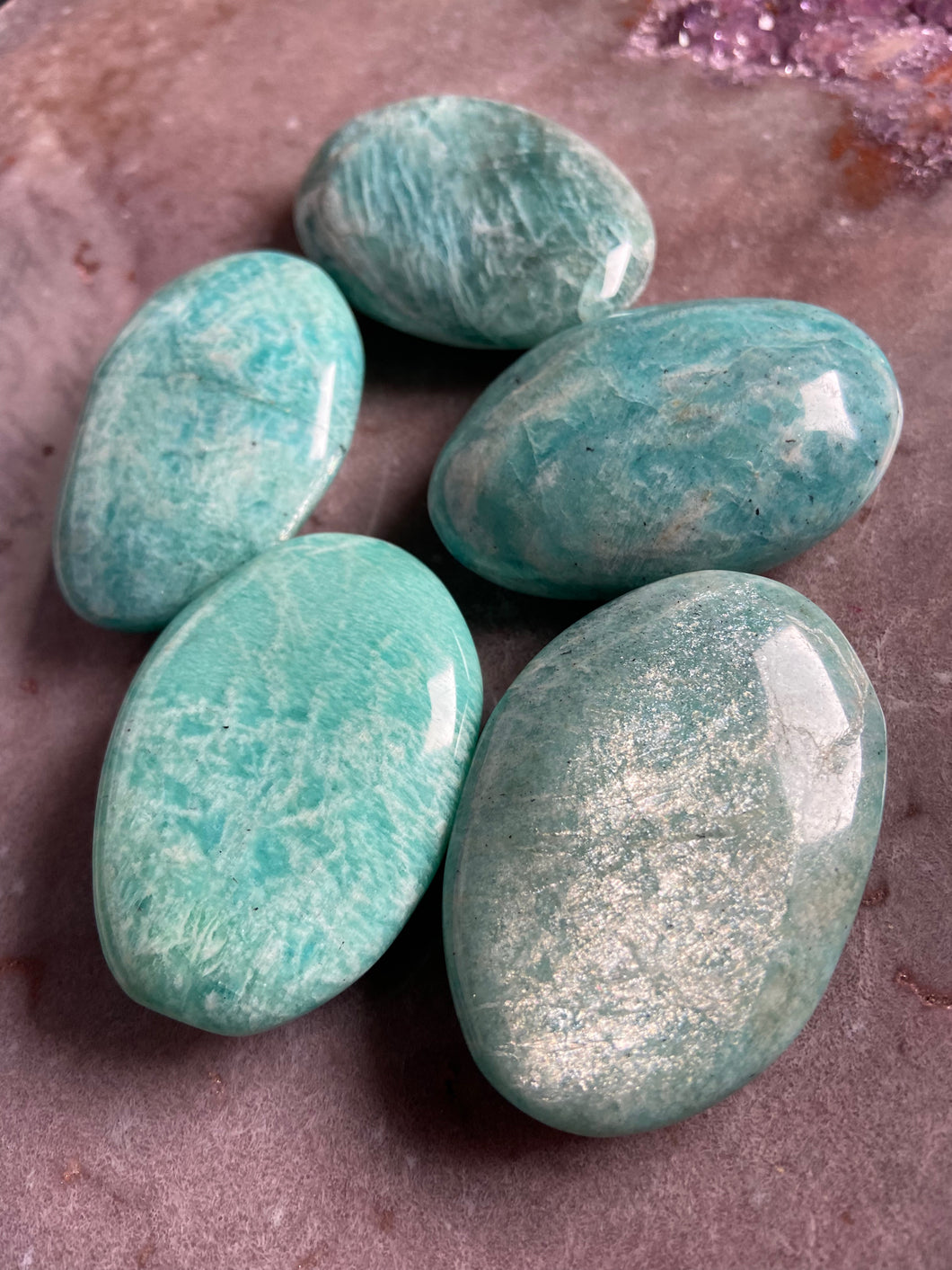 Amazonite palmstone