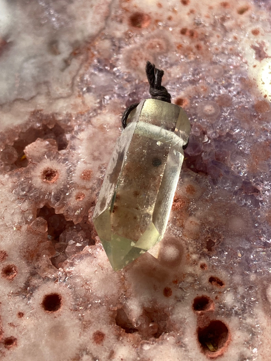 Citrine polished pendant 10