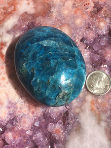 Apatite palm stone