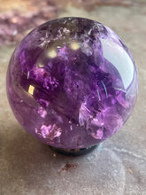 Load image into Gallery viewer, Amethyst 2&quot; sphere
