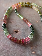 Load image into Gallery viewer, Tourmaline strand necklace multicoloured
