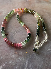 Load image into Gallery viewer, Tourmaline strand necklace multicoloured
