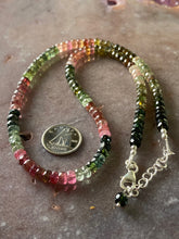 Load image into Gallery viewer, Tourmaline strand necklace multicoloured
